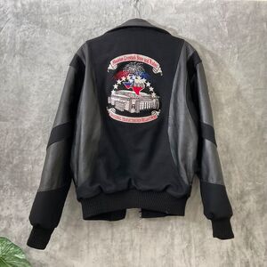 HOUSTON LIVESTOCK SHOW AND RODEO Leather Jacket Wool Est. M 2003 Limited Edition